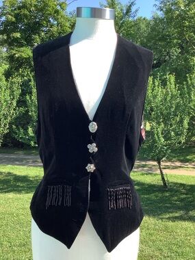 Black Velvet Vest